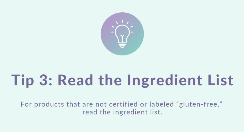 3 Tips for Gluten-Free Label Reading: Tip 3 is read the ingredient list